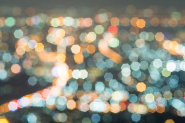Soyut, Gece şehir Güzel Bokeh manzara, Bokeh ligh
