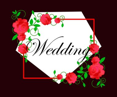 Düğün kartı veya çiçek arka plan ile davet. Elegance Model çiçekli. Soyut tebrik kartı. Grunge veya retro tarzı tebrik kartı.