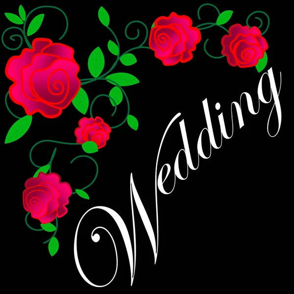 Bröllopskort Eller Inbjudan Med Abstrakt Blommig Bakgrund Hälsning Vykort Grunge — Stock vektor