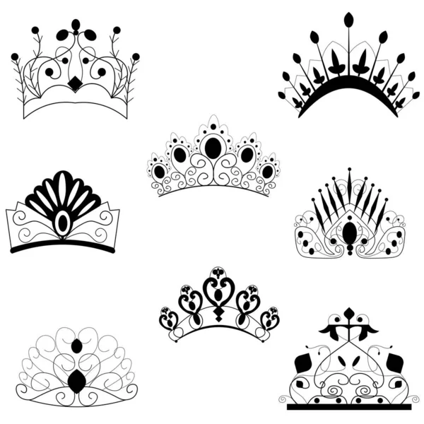 Crowns Antiguidade Decoração —  Vetores de Stock
