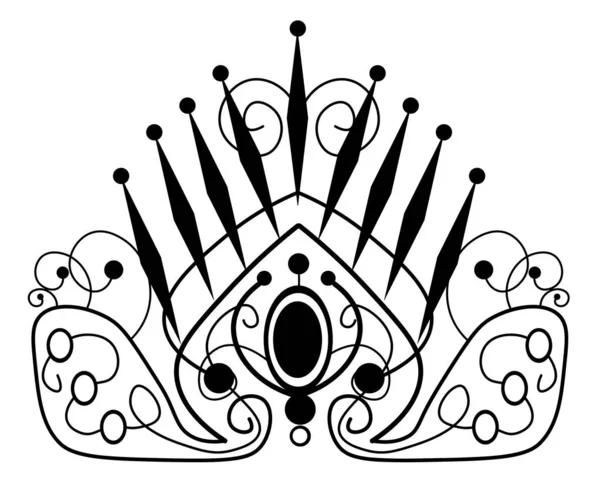 Coroa Ilustração Vetorial Isolada Sobre Fundo Branco Bom Para Logotipos — Vetor de Stock