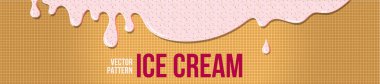 Ice cream cone pattern glaze drip clipart