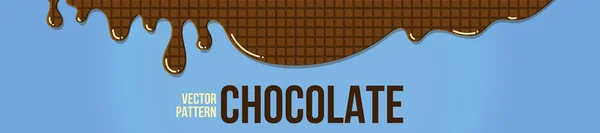 Goutte Glaçure Motif Chocolat Vecteur Haute Qualité — Image vectorielle