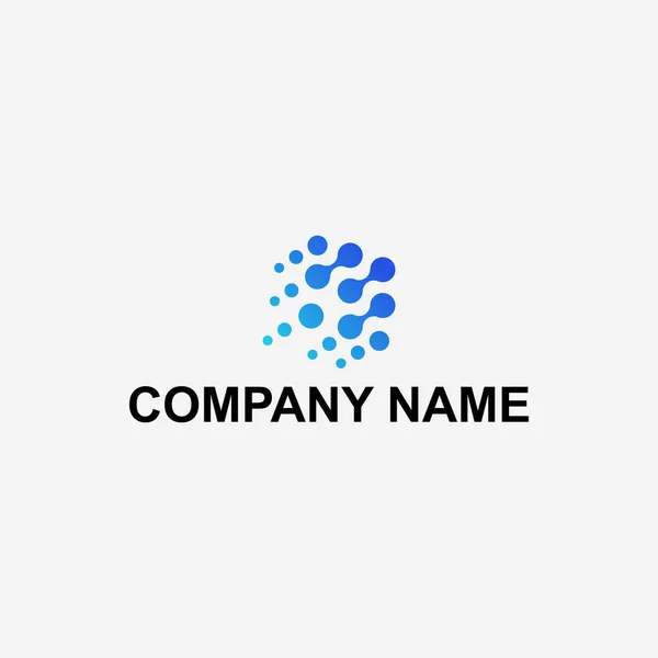 Tech Logo Design Simple Style — Stock Vector