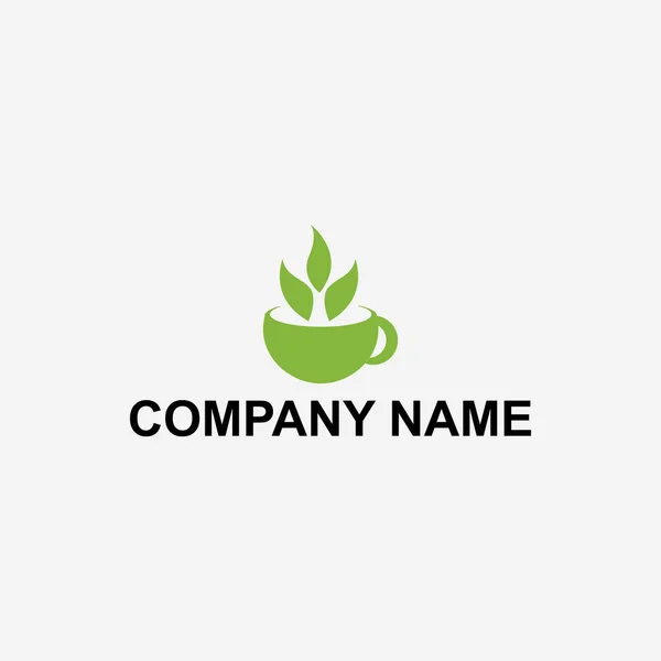 Leaf Tea Logo Design — Stock Vector