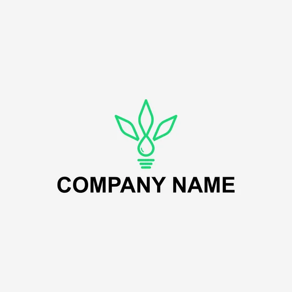 Pozostawia Logo Design Pomysłów Logo Lamp — Wektor stockowy