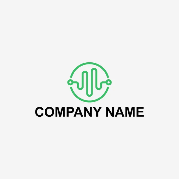 Ljud Vågor Logo Design — Stock vektor