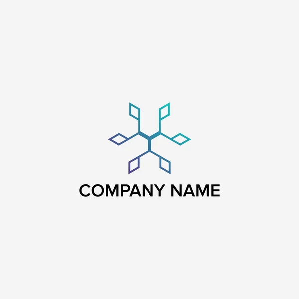 Design Logotipo Conexão Moderna — Vetor de Stock