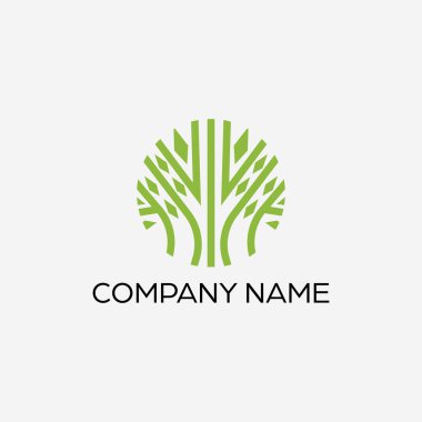 minimalist ağaç logosu tasarımı
