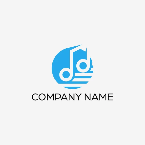 Diseño Logotipo Música Moderna — Vector de stock