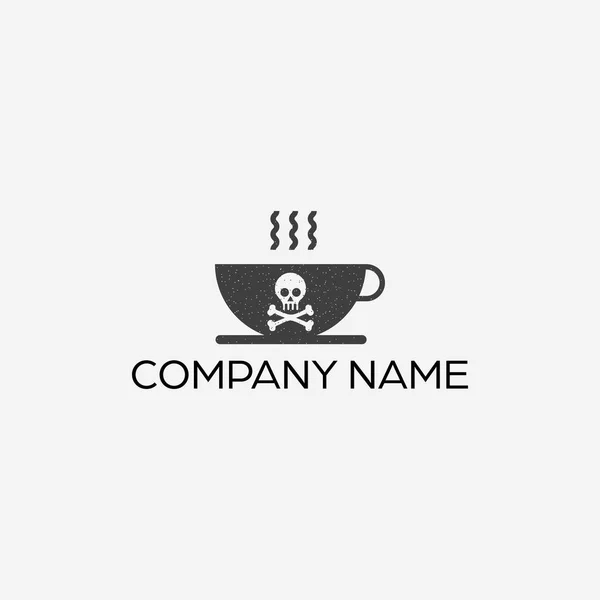 Poison Coffee Logo Design — Stock Vector
