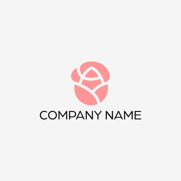 Diseño Del Logo Rose Flower — Vector de stock