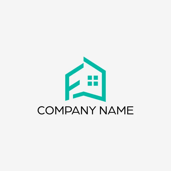 Lettera Home Logo Design — Vettoriale Stock