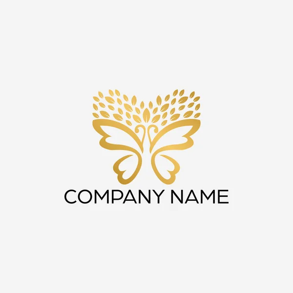 Luxe Butterfly Logo Ontwerp — Stockvector