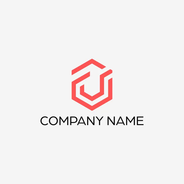 Carta Design Logotipo — Vetor de Stock