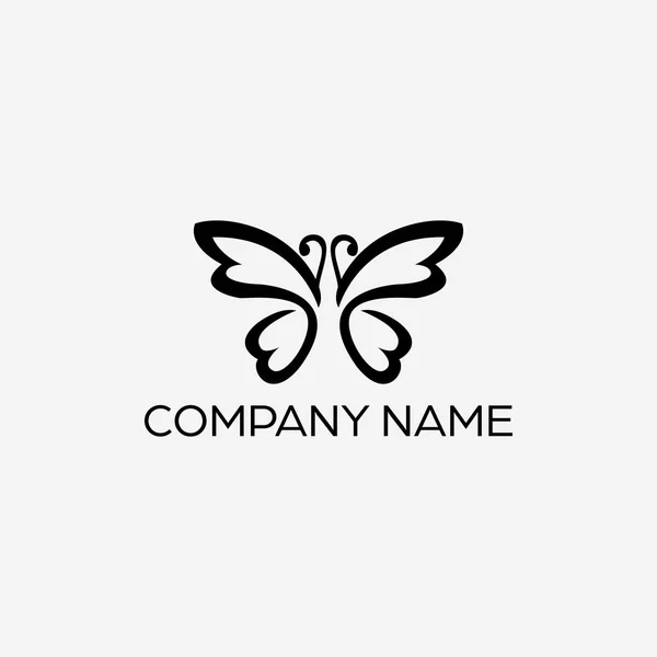 Eenvoudige Butterfly Logo Design — Stockvector