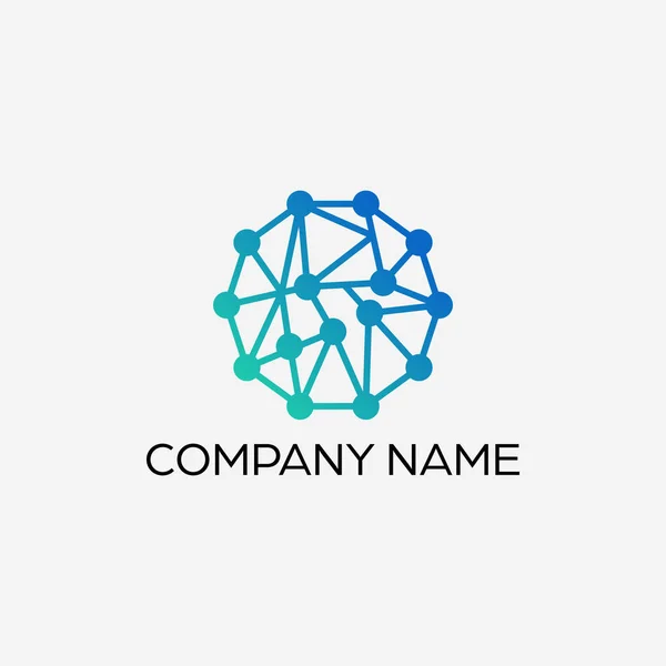 Projektowanie Logo Technologicznego Połączenie Sieciowe — Wektor stockowy