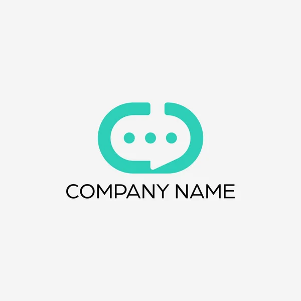 Nowoczesny Prosty Projekt Logo Dla Litery Bubble Chat — Wektor stockowy
