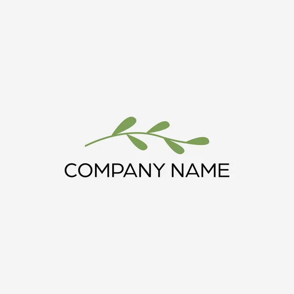 Design Logotipo Moderno Simples Para Folhas — Vetor de Stock