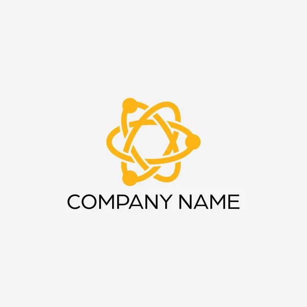 Modern Simple Logo Design Atom — Stock Vector