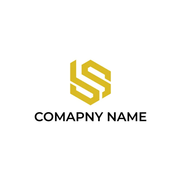 Design Logotipo Moderno Simples Para Letra — Vetor de Stock