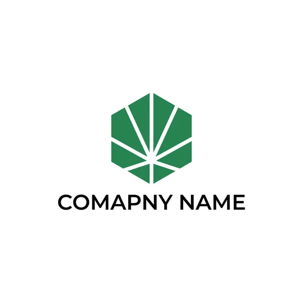 Design Logotipo Moderno Simples Para Cannabis — Vetor de Stock