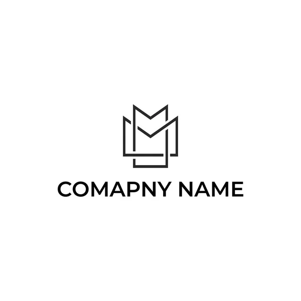 Design Logotipo Moderno Simples Para Letra Construção —  Vetores de Stock