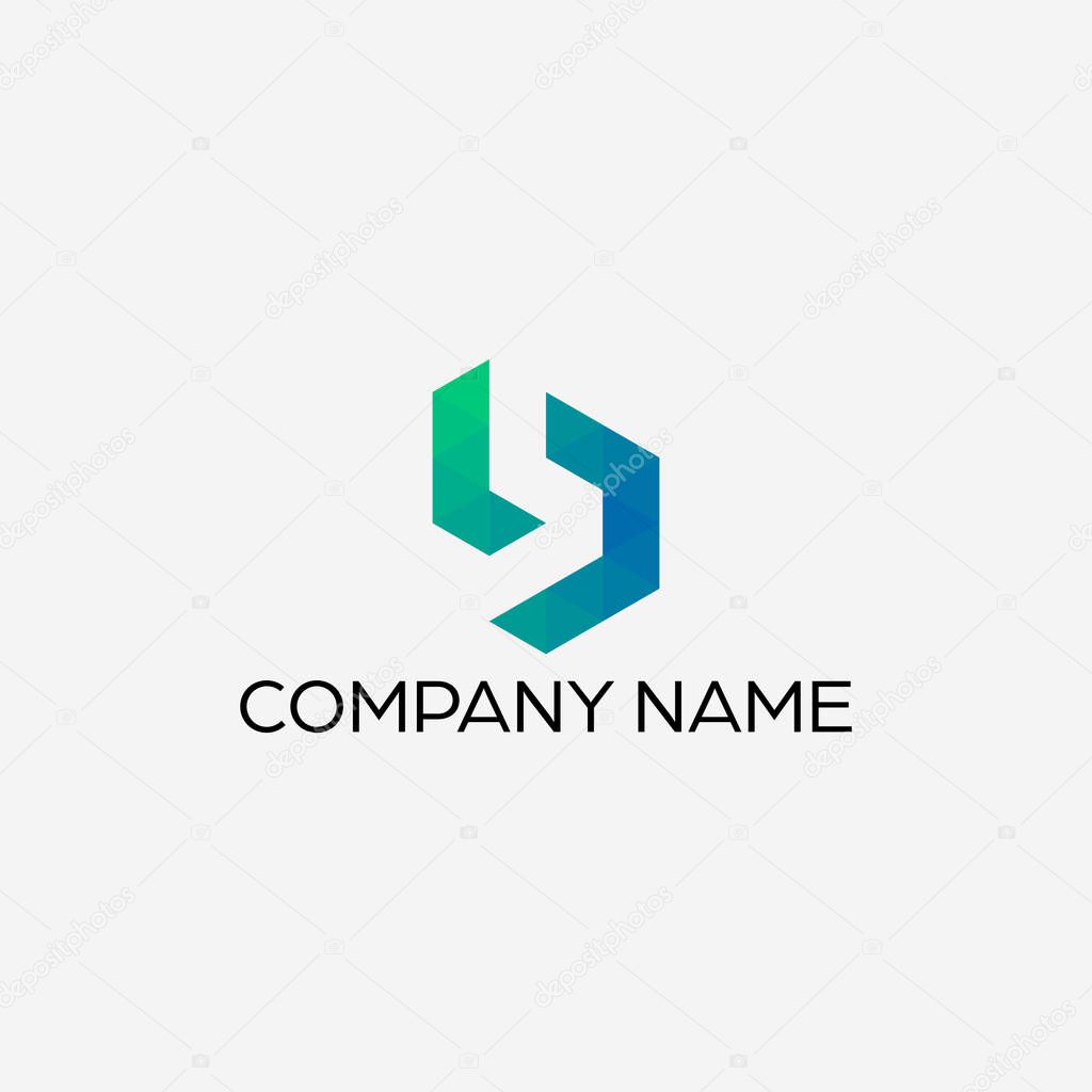 Modern and simple logo design for letter B