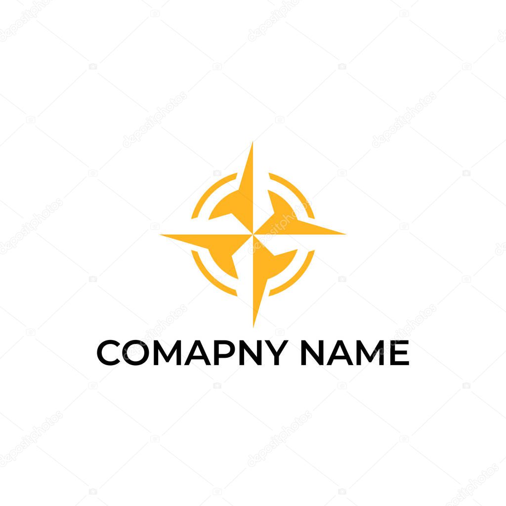 Modern and simple logo design for compass