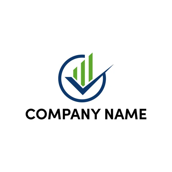 Einfaches Logo Design Für Buchstabe Und Buchhaltung — Stockvektor