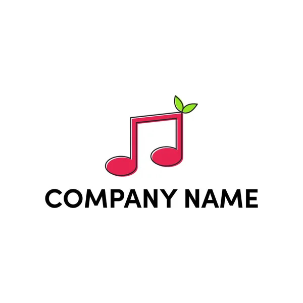 Simple Logo Design Music Note — Stock Vector