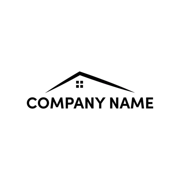 Conception Logo Simple Pour Toit Maison — Image vectorielle
