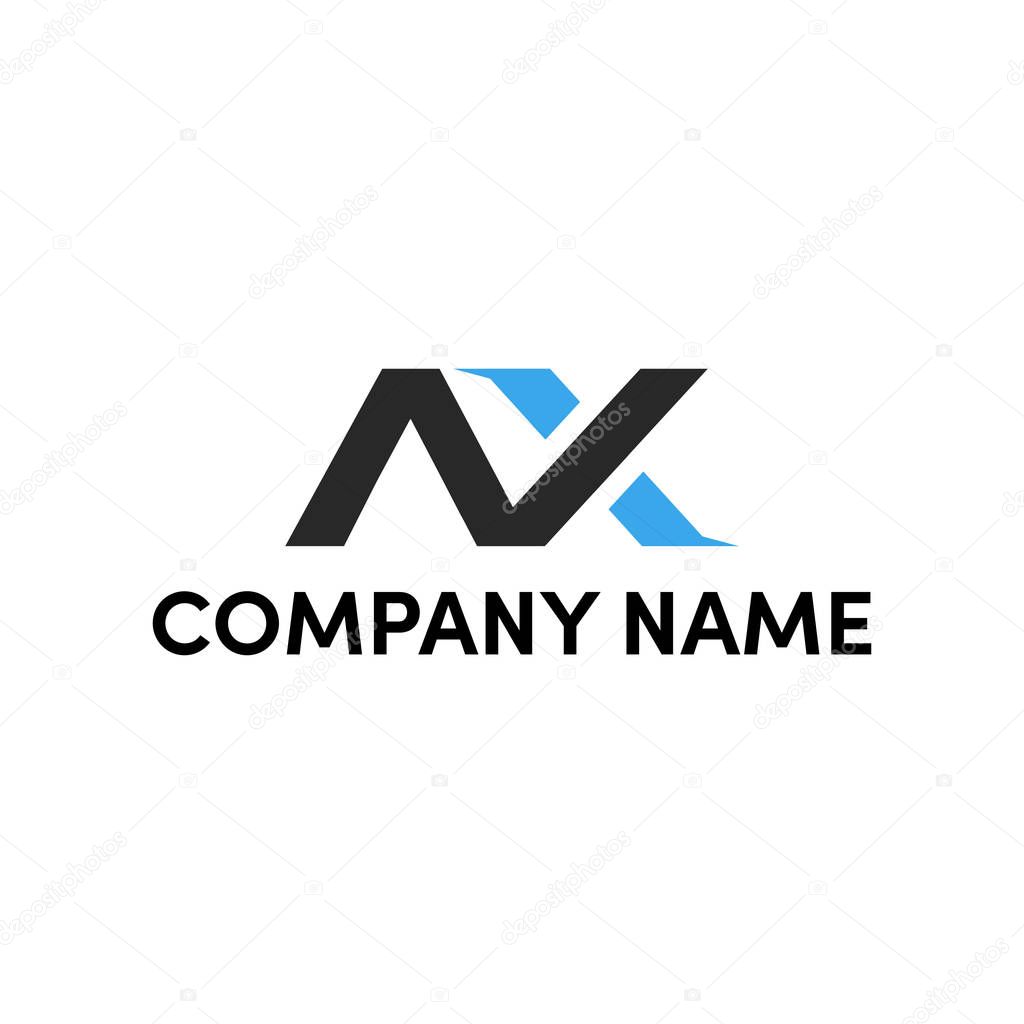 Simple logo design for letter A and X