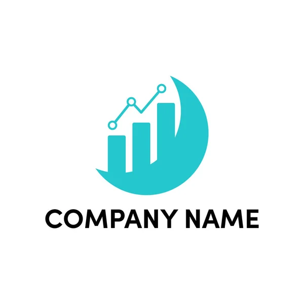 Projekt Logo Graph Dla Firmy Księgowej — Wektor stockowy