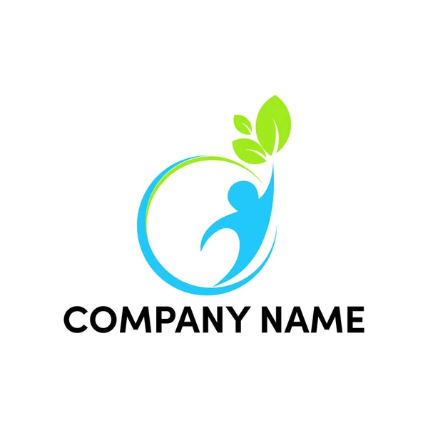 Healthcares Logotipo Design Estilo Simples — Vetor de Stock