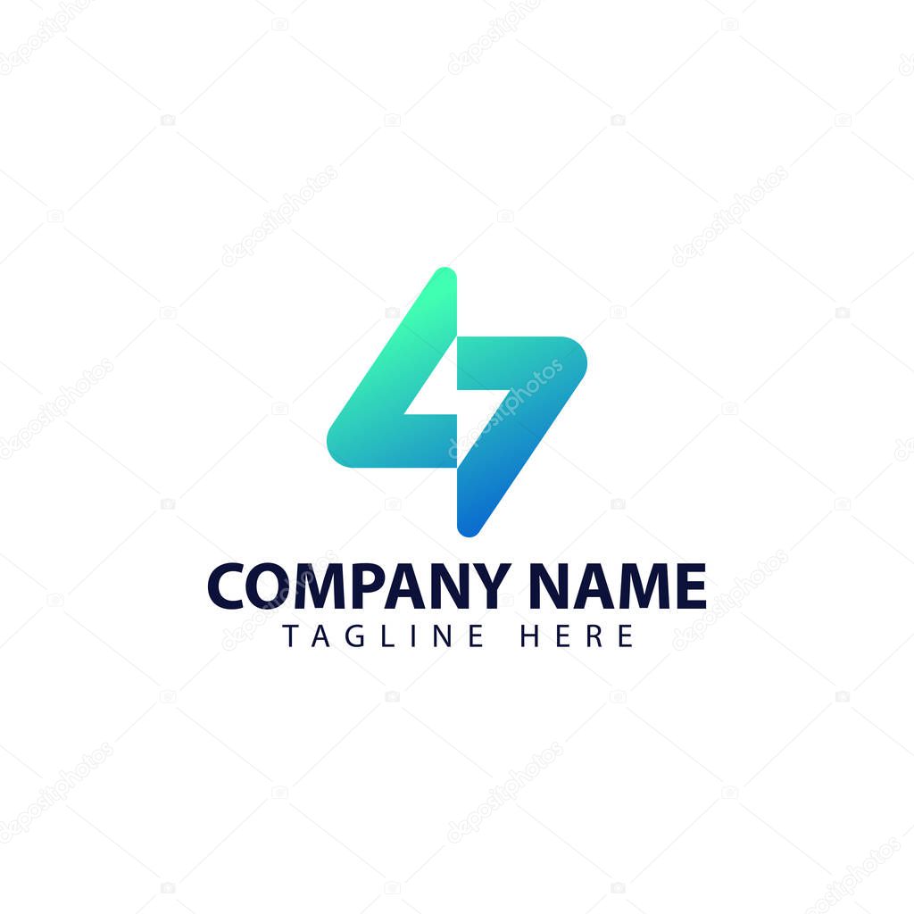 Modern and simple logo design for letter S and energy