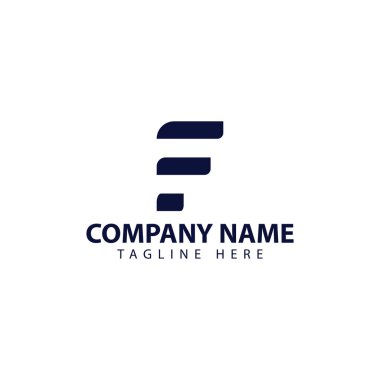 Basit tarzı ile F harfi için modern ve basit logo tasarımı