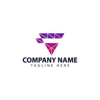 Soyut tarzı ve minimalist ile F harfi için modern ve basit logo tasarımı