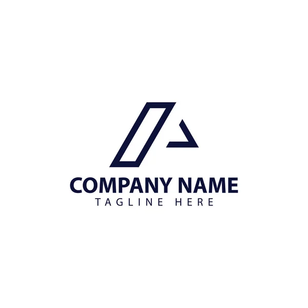 Logo moderne et simple pour lettre A avec style géométrique et minimaliste — Image vectorielle