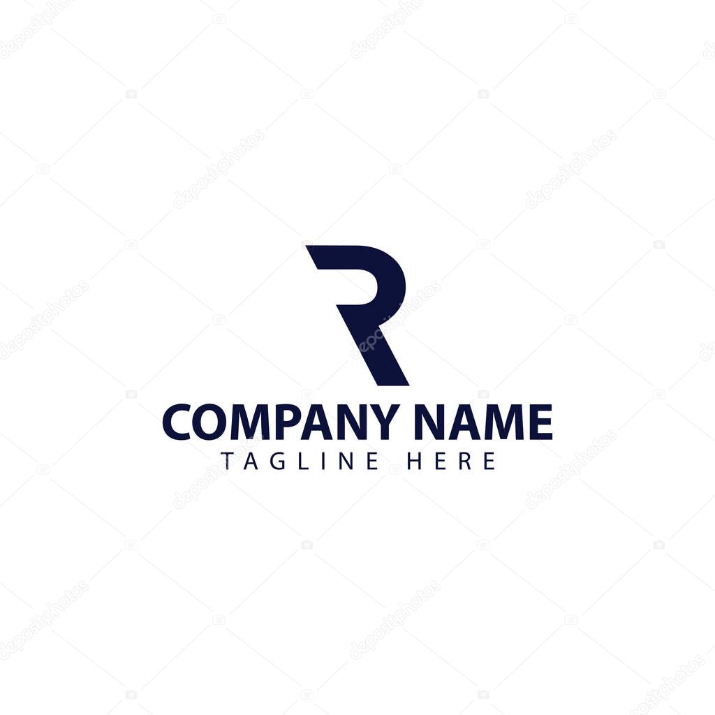Modern and simple logo design for minimalist letter R