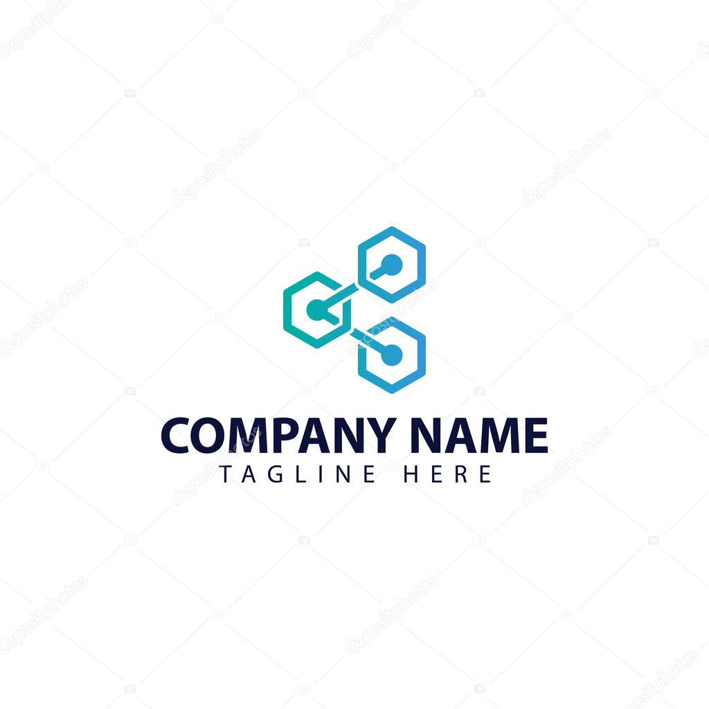 Modern and simple logo design for chain connection