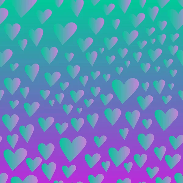 Patrón Sin Costura Abstracto Fondo Degradado Moda Con Corazones Ultravioleta — Vector de stock