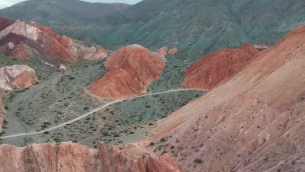 Drone Footage Purmamarca Catorce Colors Argentina — Stock Video