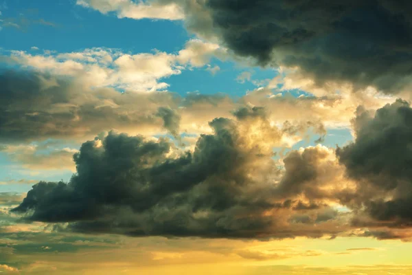 Beautiful dramatic clouds in the evening sky