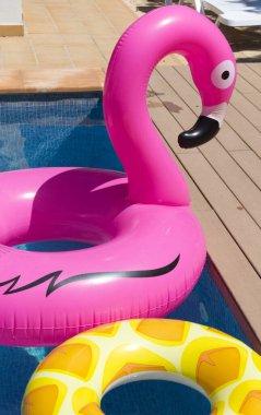 Şişirilebilir bir Flamingo resmi