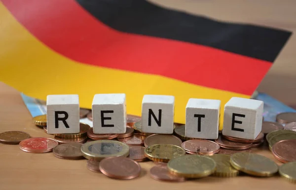 Rente Německé Slovo Pro Penzi — Stock fotografie