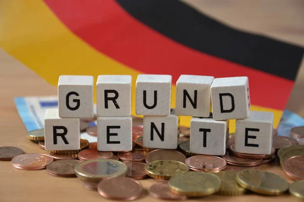 Grundrente German Word Basic Pension — Stock Photo, Image