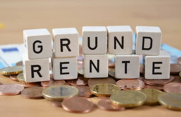 Grundrente German Word Basic Pension — Stock Photo, Image