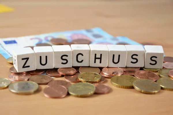 Zuschuss German Word Grant — Stock Photo, Image