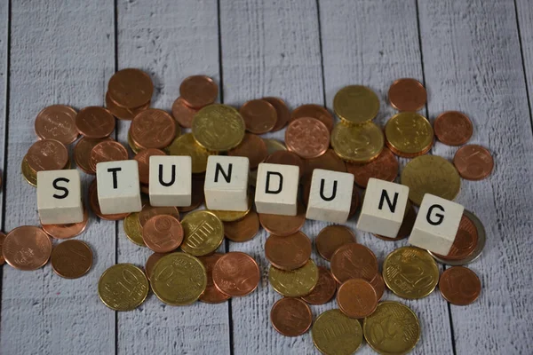 Stundung Het Duitse Woord Voor Verlenging Voor Betaling — Stockfoto